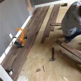 Installation new walnut hardwood floors